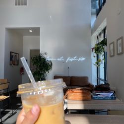 James & Joan Coffee - Coffee and cute neon sign perfect for photos
