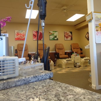 Fancy Nails - view from chair of pedicure chairs - Nail Salons Near Me - Grand Island, Nebraska