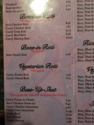 Menu photo 7 Shandra's Roti Shop Mississauga, ON Menu photo 7 Shandra's Roti Shop Mississauga, ON