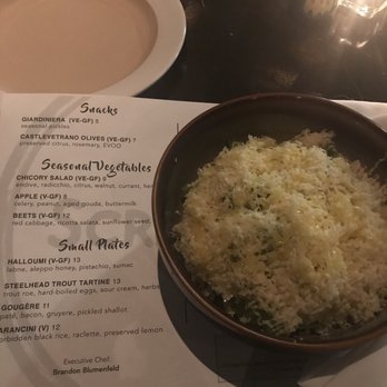 Scratch & Co - Seasonal Vegetable - Apple (Celery, Peanut, Aged Gouda, and buttermilk) - Cocktail Bars Near Me - Pittsburgh, Pennsylvania Scratch & Co - Seasonal Vegetable - Apple (Celery, Peanut, Aged Gouda, and buttermilk) - Cocktail Bars Near Me - Pittsburgh, Pennsylvania