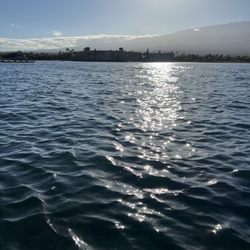Hawaiian Outrigger Canoe Voyaging Society - View of Kihei from the boat.