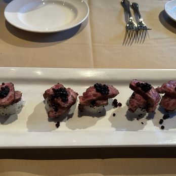 The Brickyard - Appetizer wagyu beef sushi style with soy sauce caviar style  this was so delicious - Steakhouses Near Me - Boise, Idaho