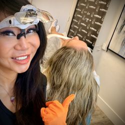 SMP Hair Clinic The Queen Of Scalp - She drove hours to our Newport Beach medical clinic! She chose quality over price. Thank you!
