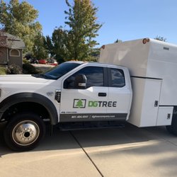 DG Tree - F-550 chipper truck ready to work! We love tree work