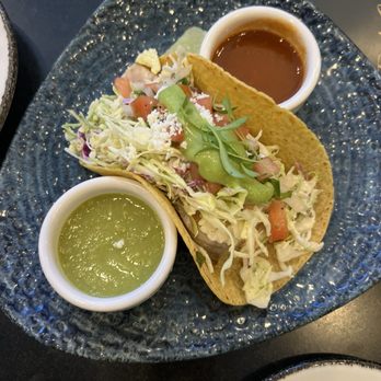 Pacific Coast Fish - FISH TACOS- FISH OF THE DAY SET ON A HYBRID TORTILLA W/CABBAGE, PICO DE GALLO, QUESO FRESCO, LIME CREMA, AVOCADO CREMA AND CILANTRO. - Seafood Near Me - Seal Beach, California Pacific Coast Fish - FISH TACOS- FISH OF THE DAY SET ON A HYBRID TORTILLA W/CABBAGE, PICO DE GALLO, QUESO FRESCO, LIME CREMA, AVOCADO CREMA AND CILANTRO. - Seafood Near Me - Seal Beach, California