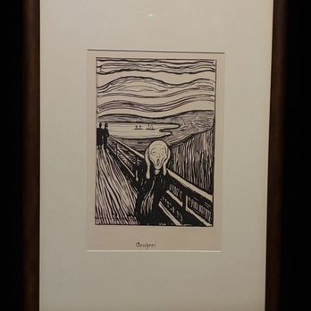 Munch - Scream Woodcut Etching. - Art Museums Near Me - Oslo, 03