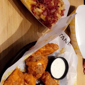 Buffalo Wild Wings - "shareable" cheese & bacon fries, "small" order (12 tenders) half honey bbq half buffalo(mild) - Chicken Wings Near Me - Nashua, New Hampshire Buffalo Wild Wings - "shareable" cheese & bacon fries, "small" order (12 tenders) half honey bbq half buffalo(mild) - Chicken Wings Near Me - Nashua, New Hampshire