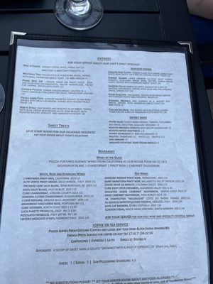 Menu photo 2 Piazza Bar Carson City, NV