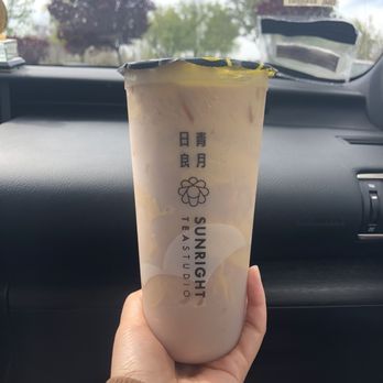 Sunright Tea Studio - Sunnyvale - Taro milk tea (75% sweet, less ice). House milk tea with taro purée! - Bubble Tea Near Me - Sunnyvale, California