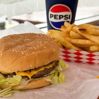 The Ritz Burgers - Ritz Double, drink and fries - Burgers Near Me - Shelton, Washington The Ritz Burgers - Ritz Double, drink and fries - Burgers Near Me - Shelton, Washington
