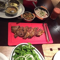 Rancho Colonial Grill - Costela with the salad and rice
