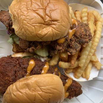 Dave's Hot Chicken - #2... 2 sliders+fries - Chicken Shop Near Me - Novato, California