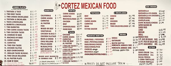 Menu photo 1 Cortez Mexican Food Bonsall, CA