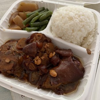 Ms Tea's Bento & Sushi - Braised Pork Knuckle Bento Box - Sushi Bars Near Me - Union Park, Florida