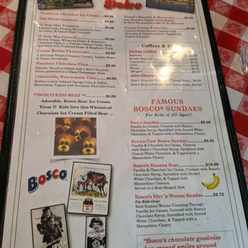 O' Sole Mio Restaurant - Dessert menu, 3/25/22 - Pizza Near Me - Millbrae, California