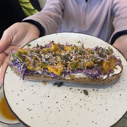 Open-faced chicken sandwich