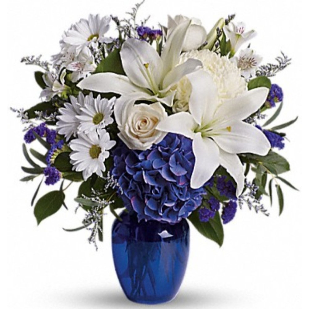 Beautiful in Blue on website.