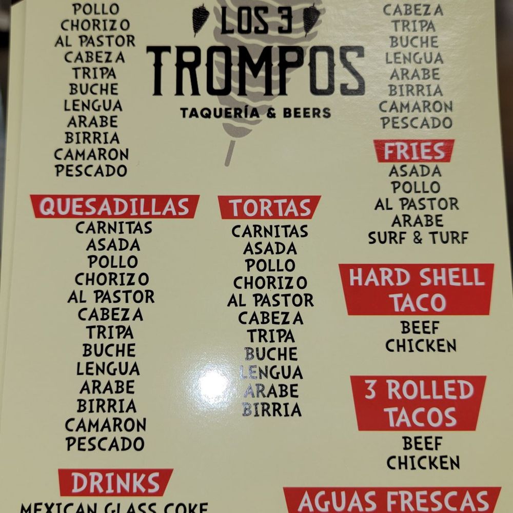 Los 3 Trompos - Menu - Mexican Near Me - Hemet, California Los 3 Trompos - Menu - Mexican Near Me - Hemet, California