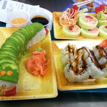 Sushi.Com - Caterpillar toll, sushi.com roll and chicken teriyaki roll. - Sushi Bars Near Me - Hicksville, New York Sushi.Com - Caterpillar toll, sushi.com roll and chicken teriyaki roll. - Sushi Bars Near Me - Hicksville, New York