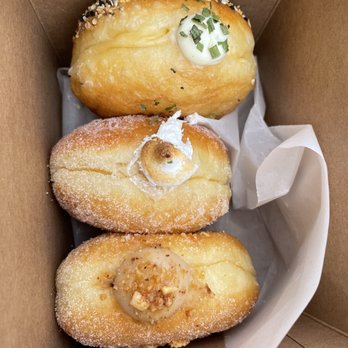 The Flour Box - Top: Everything Bagel Middle: Creme brulee Bottom: Hazelnut Toffee - Bakeries Near Me - Seattle, Washington The Flour Box - Top: Everything Bagel Middle: Creme brulee Bottom: Hazelnut Toffee - Bakeries Near Me - Seattle, Washington
