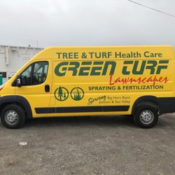 Green Turf Lawnscapes - Trademark "yellow van" since 1984.