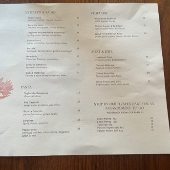 Feast and Floret - Menu - Italian Near Me - Hudson, New York