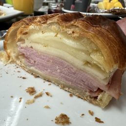Ham and Gruyère croissant.