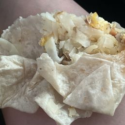 Saddest smallest breakfast combo burrito Saddest smallest breakfast combo burrito