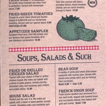 The Whistle Stop - Appetizer & Soup/Salad Menu - American Near Me - Glendale, Kentucky