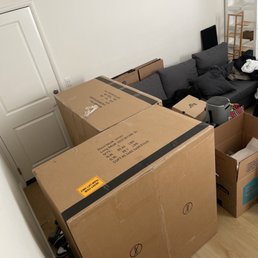 The couch pieces delivered prior to assembly The couch pieces delivered prior to assembly
