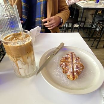 Cafe Weekend - Weekend Latte(Iced) and Croffle(original) - Breakfast & Brunch Near Me - Allston, Massachusetts Cafe Weekend - Weekend Latte(Iced) and Croffle(original) - Breakfast & Brunch Near Me - Allston, Massachusetts
