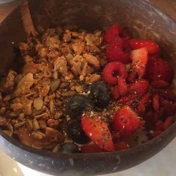 Koffie&JIJ - Morning Star granola bowl, served in a coconut bowl! - Coffee & Tea Near Me - Hilversum, New Hampshire Koffie&JIJ - Morning Star granola bowl, served in a coconut bowl! - Coffee & Tea Near Me - Hilversum, New Hampshire