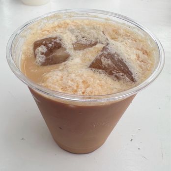 Courage Bagels - Iced vanilla paste latte - Bagels Near Me - Los Angeles, California