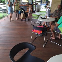 Mitchelton Library - There's a cafe on the deck run by the guys from Valentina Cafe