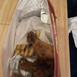 Chicken Chef - Burnt chicken and soggy French Fries