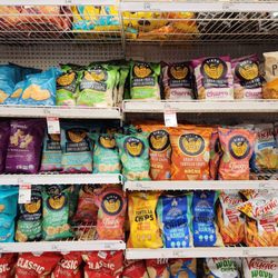 Target - Lots of Siete chips. Vegan & paleo. Hint of lime is fantastic!!