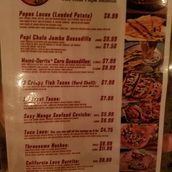 Papas Locas - menu - Food Trucks Near Me Papas Locas - menu - Food Trucks Near Me