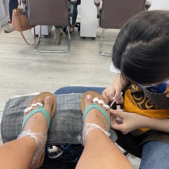 436 Nails & Spa - Final step of my pedicure. I got the $45 one and it was fantastic! - Waxing Near Me - Altamonte Springs, Florida