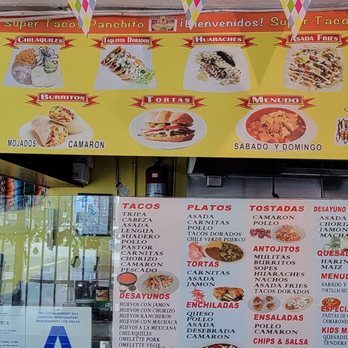 Super Tacos Panchitos - Menus, but no prices - Mexican Near Me - Corona, California