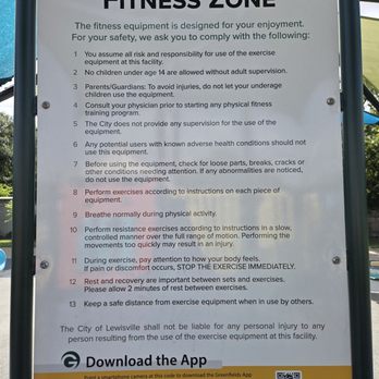 Old Town Splash Park - Fitness Zone Rules - Water Parks Near Me - Lewisville, Texas