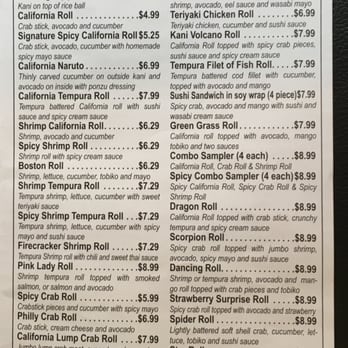 Sushi Express - Menu 1 - Sushi Bars Near Me - Camp Hill, Pennsylvania
