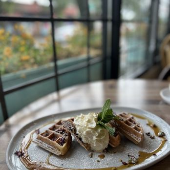 Café Alma - Rosewater Pistachio Waffle - Breakfast & Brunch Near Me - Cincinnati, Ohio Café Alma - Rosewater Pistachio Waffle - Breakfast & Brunch Near Me - Cincinnati, Ohio