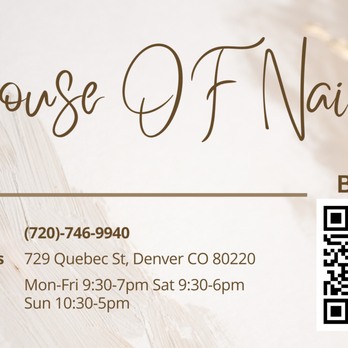 House Of Nails - House of Nails Business card - Nail Salons Near Me - Denver, Colorado House Of Nails - House of Nails Business card - Nail Salons Near Me - Denver, Colorado