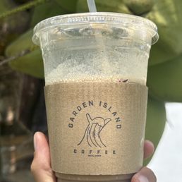 Iced Dark chocolate latte with coconut milk +CBD