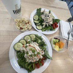 Comes with a side , got pasta and seasonal fruit