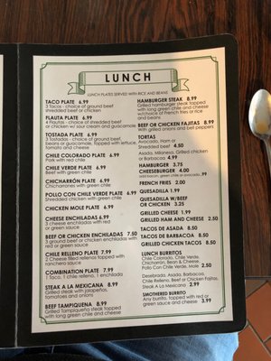 Menu photo 7 Paseo Del Sol El Paso, TX