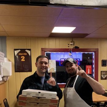 Adinas Pizzeria - two men holding pizza boxes - Restaurants Near Me - New Britain, Connecticut Adinas Pizzeria - two men holding pizza boxes - Restaurants Near Me - New Britain, Connecticut