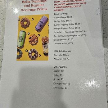 Mochinut - List of Boba beverage additional add ons and other beverages - Hot Dogs Near Me - Jacksonville, Florida Mochinut - List of Boba beverage additional add ons and other beverages - Hot Dogs Near Me - Jacksonville, Florida