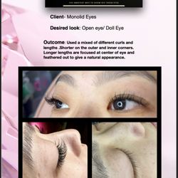 Mai Honey Lash - An example of how we choose which lash type to use to achieve your desired appearance.