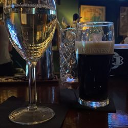 J Gough's Tavern - White wine & Guinness